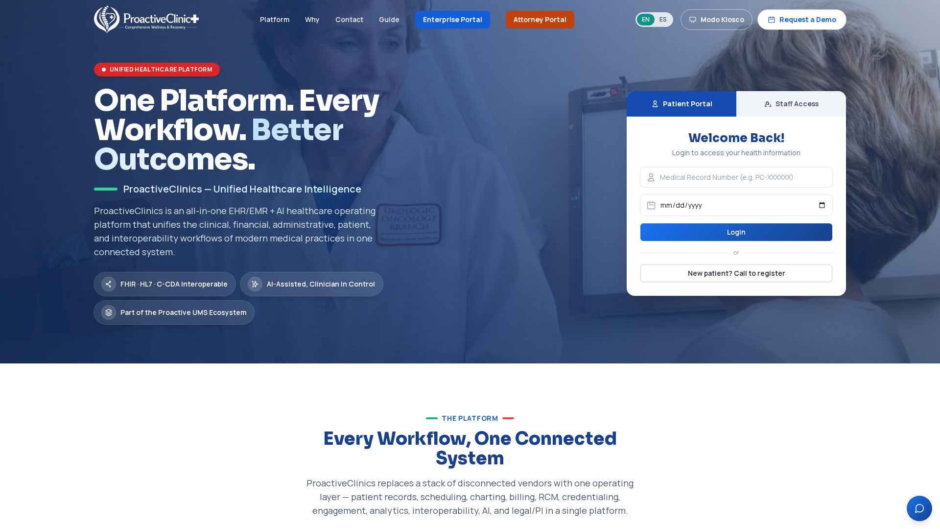 ProactiveClinics — live website